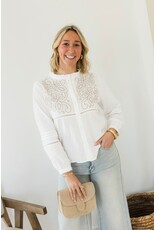 21Jewelz Blouse met contour borduursel - ecru