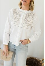 21Jewelz Blouse met contour borduursel - ecru