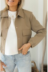 21Jewelz Cropped jasje met zakken - beige