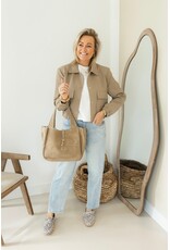 21Jewelz Cropped jasje met zakken - beige