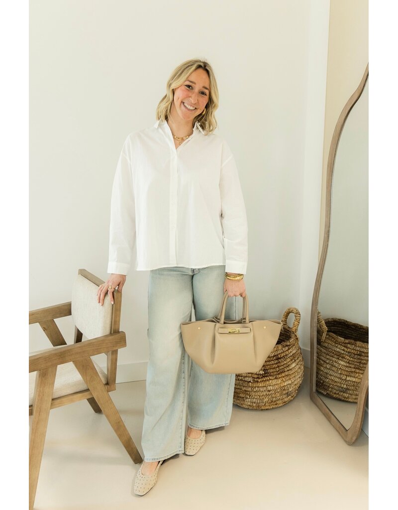 21Jewelz Blouse met overslag aan achterkant - wit