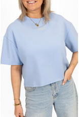 21Jewelz Boxy shirt met tekst "Ciao" - blauw