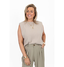 21Jewelz Wollige mouwloze top - beige