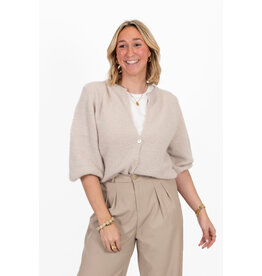 21Jewelz Wollig vestje met schoudervulling - licht beige