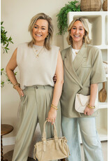 21Jewelz Wollige mouwloze top - beige