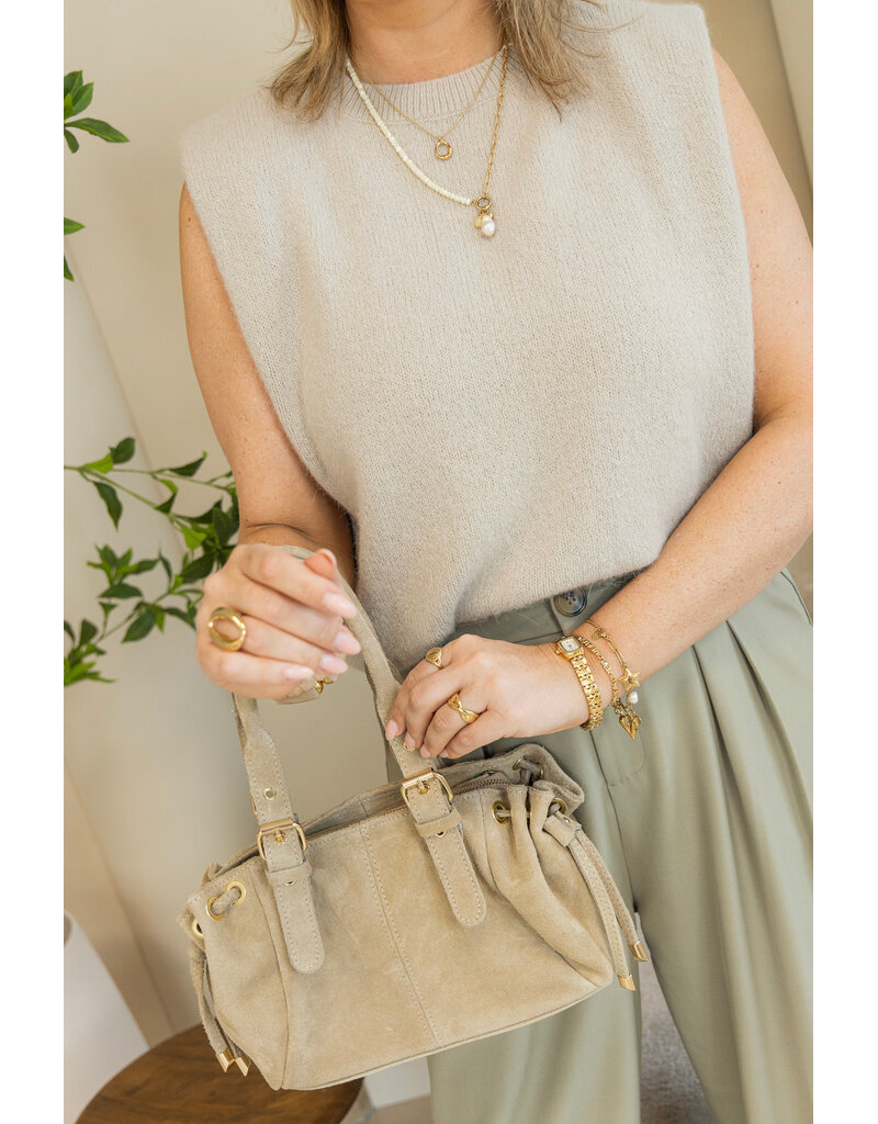 21Jewelz Wollige mouwloze top - beige