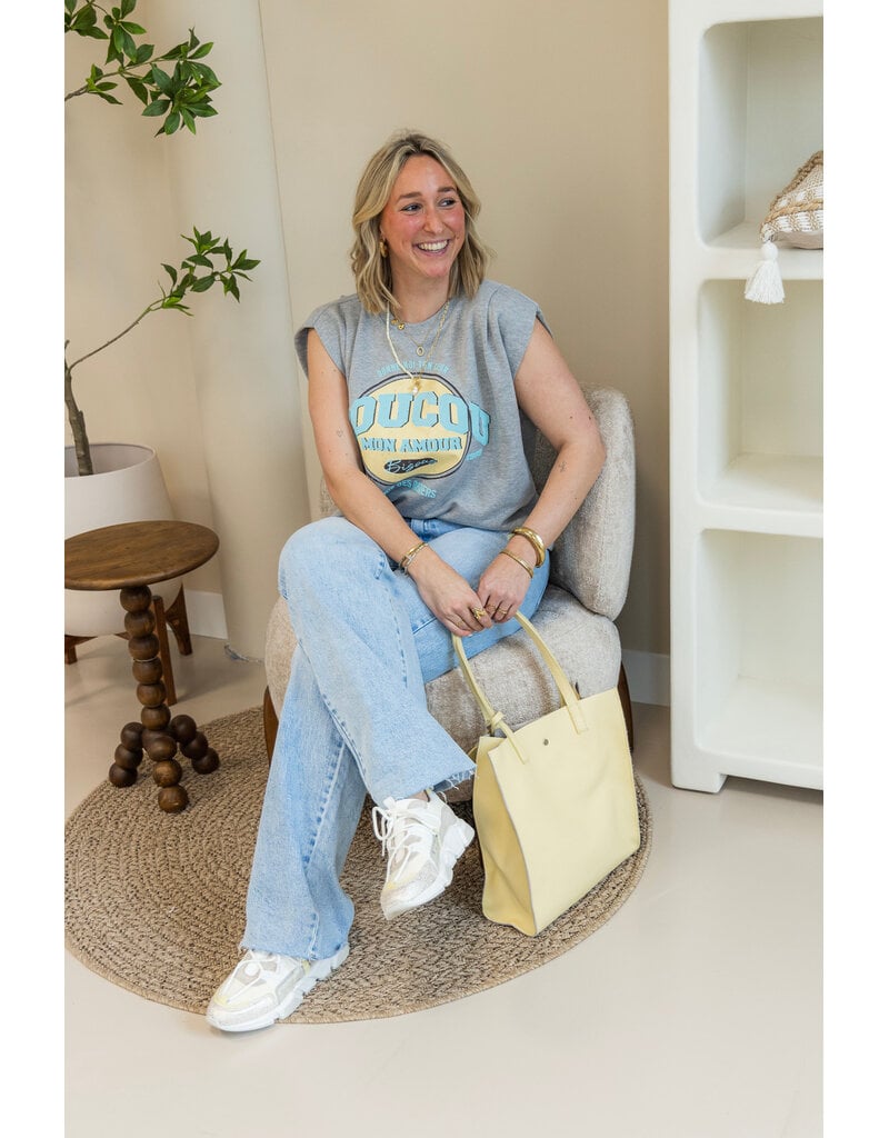 My Jewellery My Jewellery | Grijze top "Coucou"