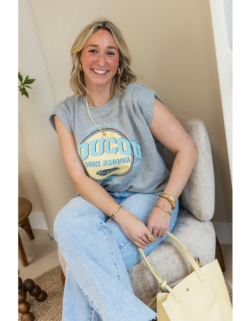 My Jewellery My Jewellery | Grijze top "Coucou"