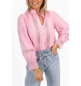 21Jewelz Kanten blouse - roze