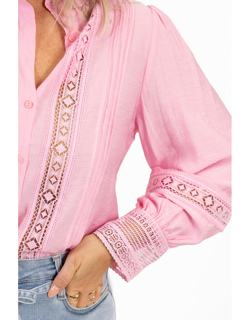 21Jewelz Kanten blouse - roze