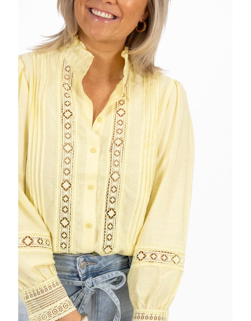 21Jewelz Kanten blouse - geel