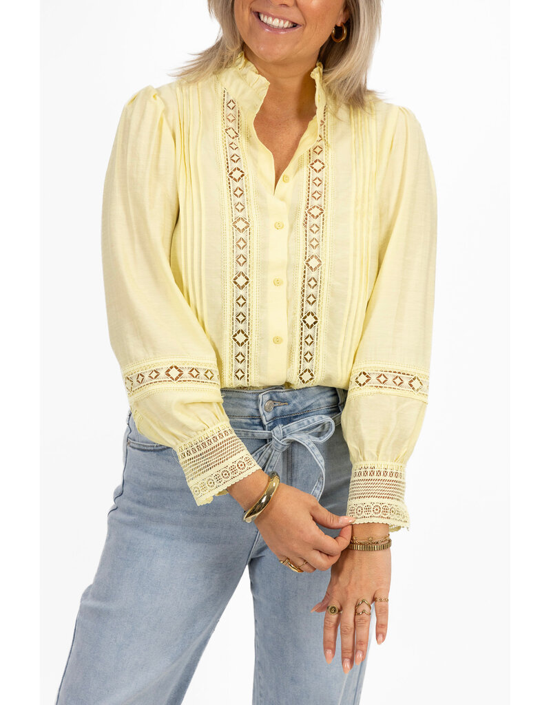 21Jewelz Kanten blouse - geel