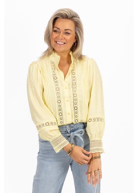 21Jewelz Kanten blouse - geel