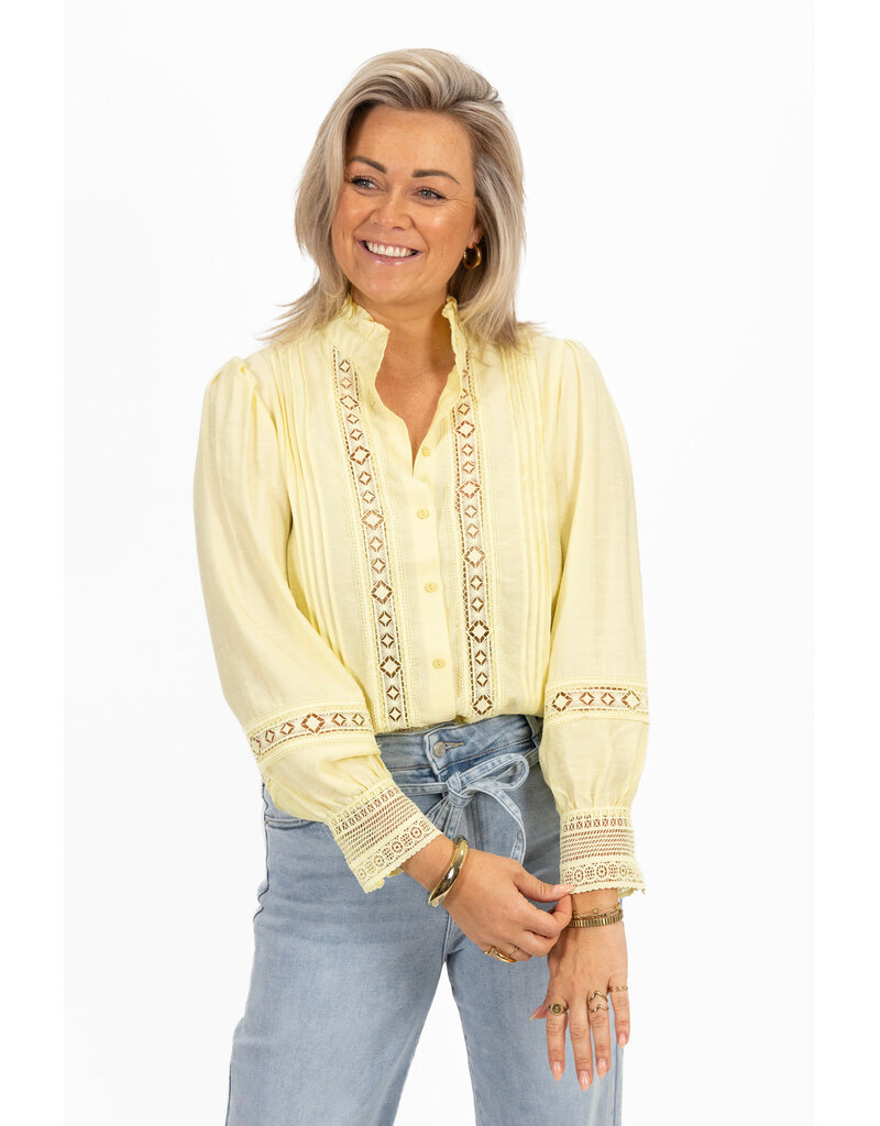 21Jewelz Kanten blouse - geel