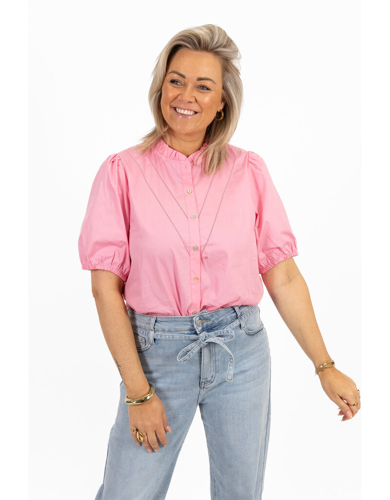21Jewelz Pofmouw blouse - roze