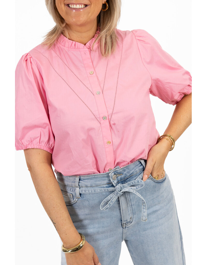 21Jewelz Pofmouw blouse - roze