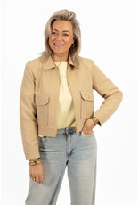 21Jewelz Kort effen jasje met zakken - beige