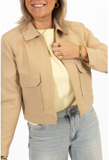 21Jewelz Kort effen jasje met zakken - beige