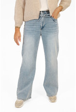 21Jewelz Wide leg jeans met strik detail - lichtblauw