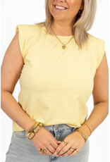 21Jewelz Mouwloze top met schoudervulling - effen geel