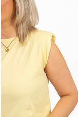 21Jewelz Mouwloze top met schoudervulling - effen geel
