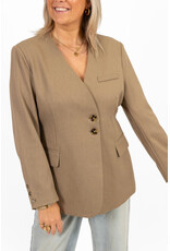 21Jewelz Overslag blazer met koordje - taupe