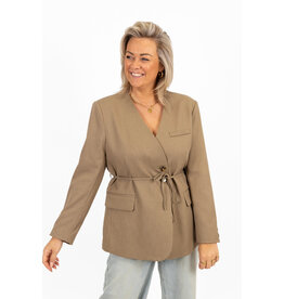21Jewelz Overslag blazer met koordje - taupe