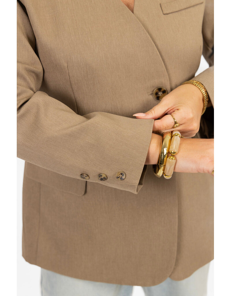 21Jewelz Overslag blazer met koordje - taupe