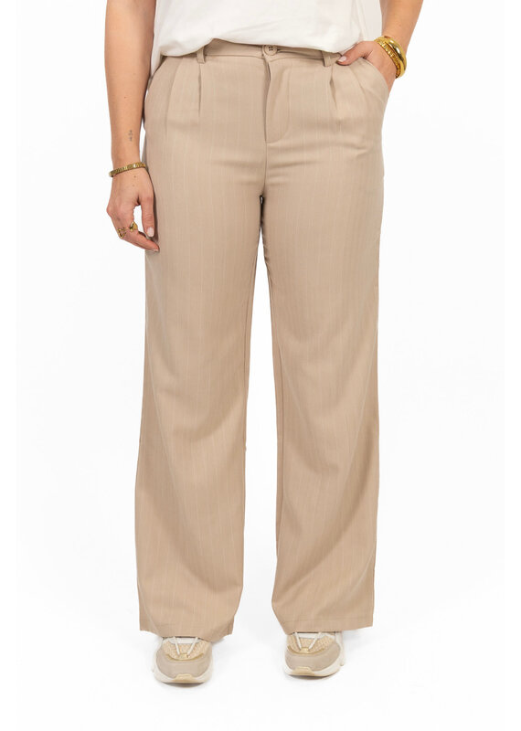 21Jewelz Pantalon met krijtstreep - beige