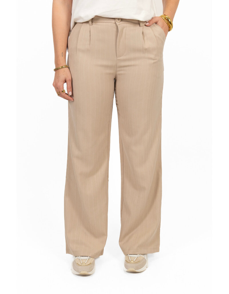 21Jewelz Pantalon met krijtstreep - beige