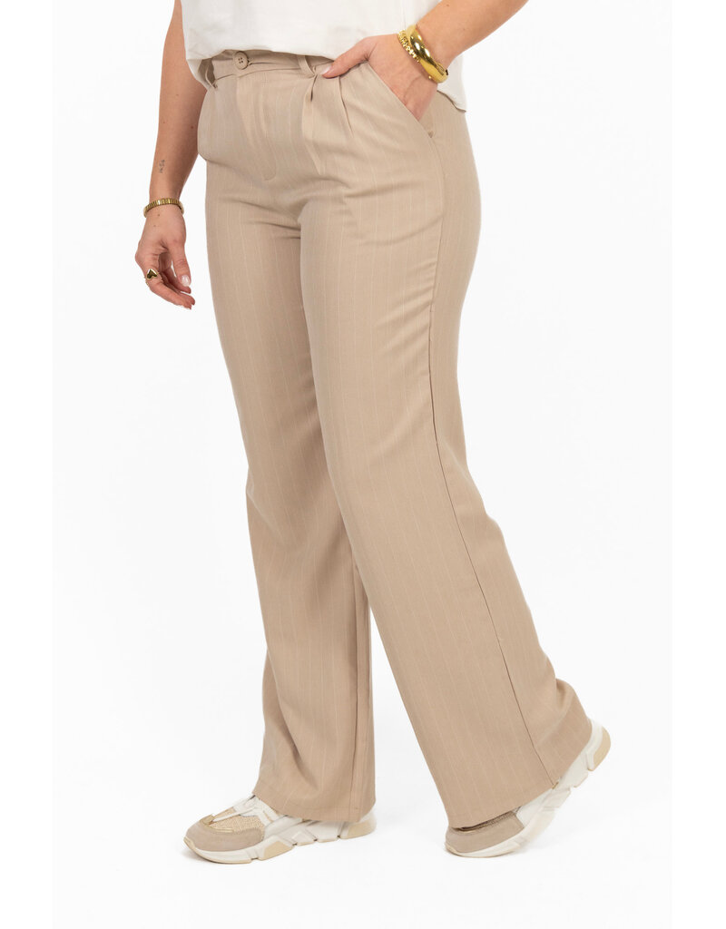 21Jewelz Pantalon met krijtstreep - beige