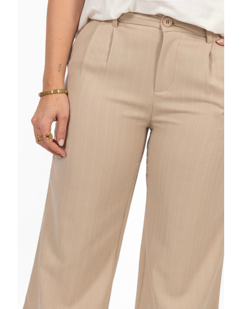 21Jewelz Pantalon met krijtstreep - beige