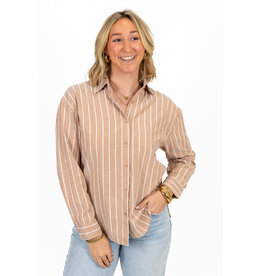 21Jewelz Gestreepte basic blouse - beige