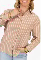21Jewelz Gestreepte basic blouse - beige