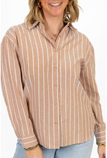 21Jewelz Gestreepte basic blouse - beige