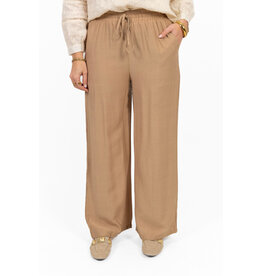 21Jewelz Soepelvallende broek met elastiek - beige