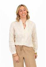 21Jewelz Kanten blouse met bloemetjes -  ecru