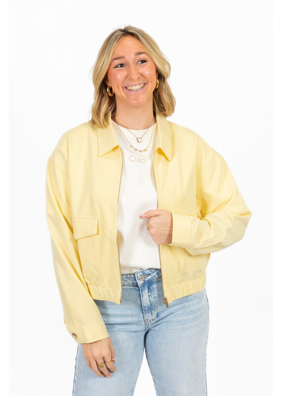 21Jewelz Gele bomber met kraagje