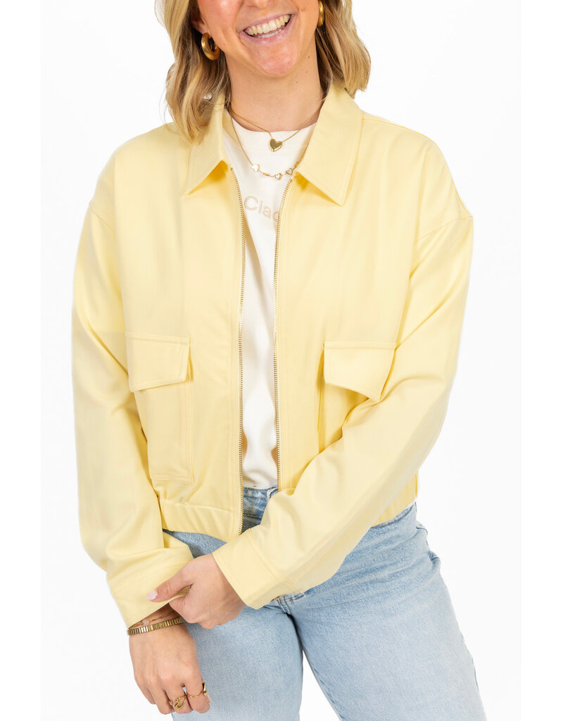 21Jewelz Gele bomber met kraagje