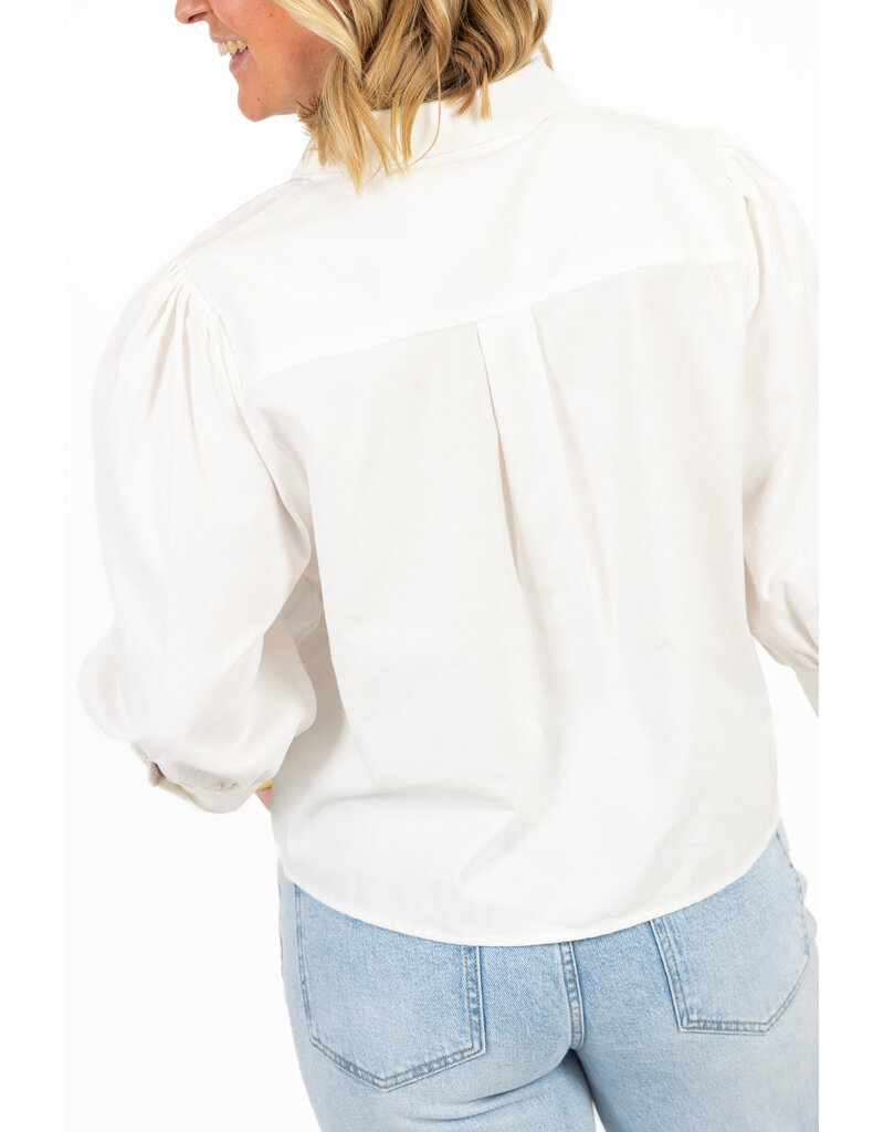 21Jewelz Basic cropped blouse - wit