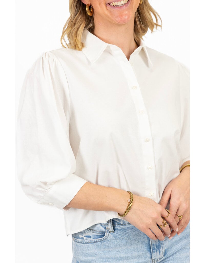 21Jewelz Basic cropped blouse - wit