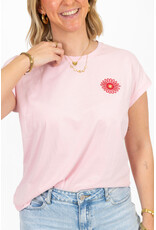 21Jewelz T-shirt met bloem - roze