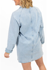 21Jewelz Effen denim jurkje met v-hals