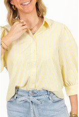 21Jewelz Basic cropped blouse - geel gestreept