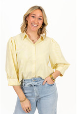 21Jewelz Basic cropped blouse - geel gestreept