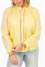 21Jewelz Blouse met broderie bloemetjes - geel