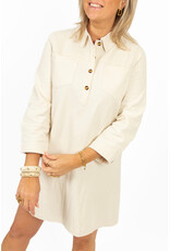 21Jewelz Beige denim jurkje met zakken