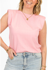 21Jewelz Mouwloze top met schoudervulling - effen roze