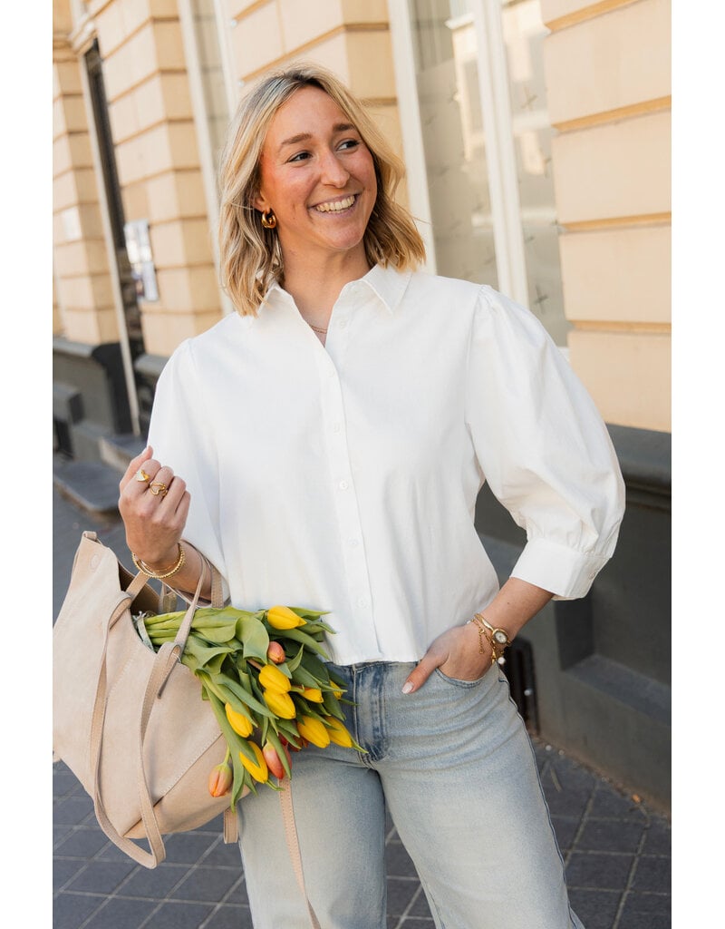 21Jewelz Basic cropped blouse - wit