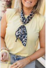 21Jewelz Mouwloze top met schoudervulling - effen geel